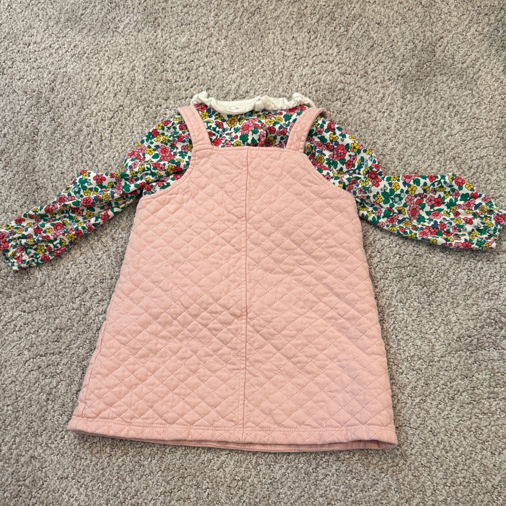 Baby Boden Pink Quilted Pinafore Dress with Duck Appliqués - Picture 12 of 12